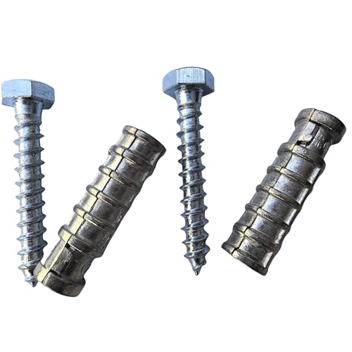 SANTIE 3/8 in. x 1-3/4 in. Zinc-Alloy Short Lag Shield Anchors - size: (3/8" SHORT) - 2 PC