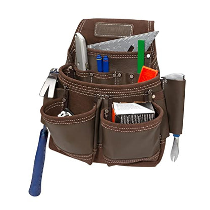 Estwing 9-Pocket Full Leather Framer's Pouch Brown - style: 9-Pocket Full Leather