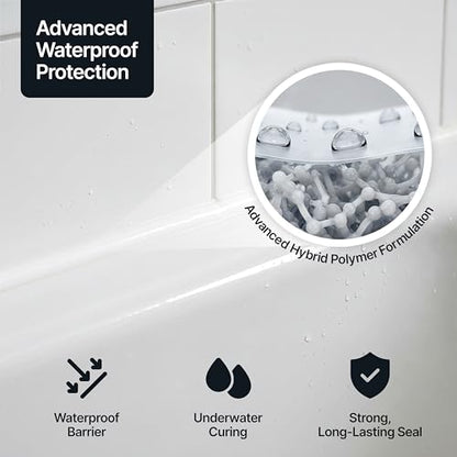 Hemway Bright White Construction Sealant & Adhesive - 300ml 1 Pack - color: Bright White