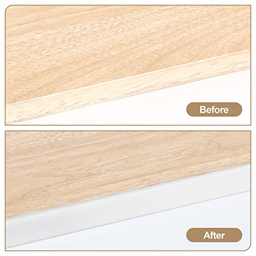 16 ft Flexible Self Adhesive Veneer Edge Banding Peel and Stick Veneer Trim Collapsible Edge Guards (White, 3/4 inch) - color: White