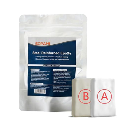 SOPAMI Epoxy Putty Fast Repair Epoxy Clay, High Strength 2 Part 2.82oz/80g