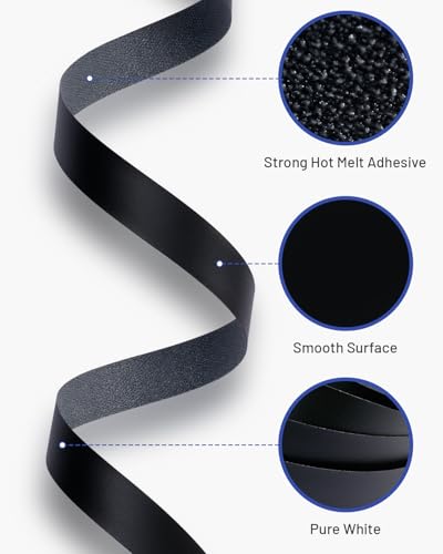 Melamine Edge Banding Black 3/4 inch x 10 ft Veneer Edging Easy Application Iron on Edge Banding Tape for Cabinet Plywood Repairs Furniture Restoration - size: 3/4 inch x 10 ft