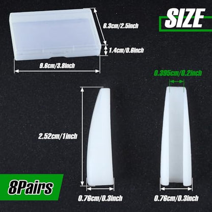 8 Pairs Replacement Nylon Jaws for Flat Nose & Half Round Eyeglasses Frame Pliers, Nylon Tip Replacement Jaws, Smooth Tip Inserts for Eyeglasses Repair Arm Forming - size: 16 piece