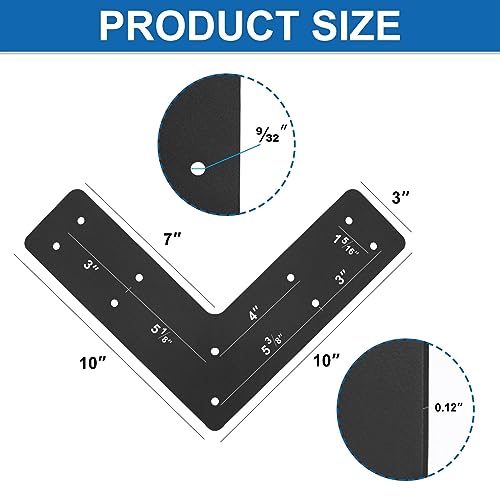 L Right Angle Bracket 2pcs,10"x10" Mending Plate,L Shape Brackes - style: L-shape(10X10)