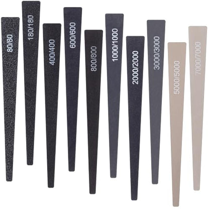 Honoson 10 Pcs Sanding Sticks for Plastic Models, Low Grits Rating, Cone - style: Cone