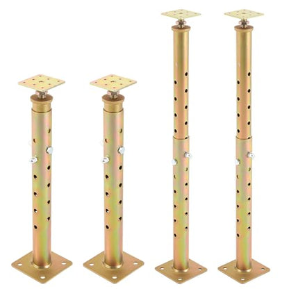 Threlaco 4 Pcs Adjustable Floor Jack House Floor Jacks Post Pole Galvanized House Jacks for Leveling Temporary Support Lifting Basement Joist Adjustment (High, 19.7-35.4 Inch) - size: 19.7-35.4 Inch