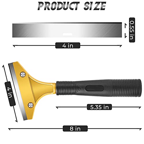 DIYSELF Razor Blade Scraper, Heavy Duty Tile Scraper with 10 SK5 Blades - size: 1 Pack Razor Scraper + 10 Blades