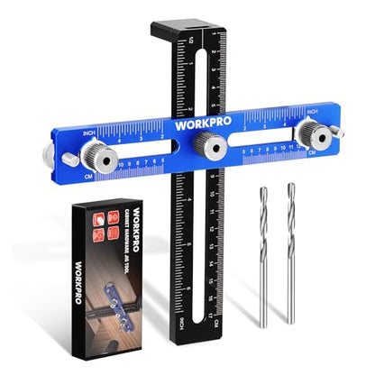 WORKPRO Cabinet Hardware Jig, Adjustable Cabinet Handle Template