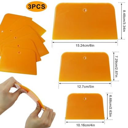 Body Filler Spreaders,3PCS Plastic Spreader,4, 5, 6 Inch - color: Yellow-3pcs