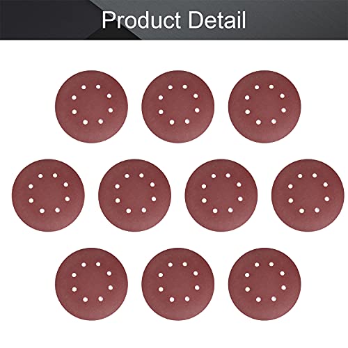 Utoolmart 7 Inch 8 Hole Hook & Loop Discs 120 Grit 10Pcs - size: 120 Grit