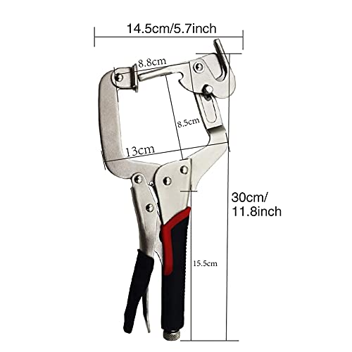 Pocket Hole Clamp, 11.8inch Right Angle Clamp for Woodworking and Pocket Hole Joinery(Black)