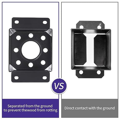 4 Set 4"x 4" Post Base (Inner Size 3.6"x 3.6" - size: 4 Pcs, style: 3.6"x 3.6"