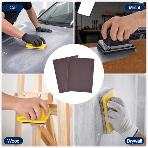 10Pcs 3000Grit Sanding Sponges, 5.5x4.5In Hook & Loop Black - size: 3000 Grit