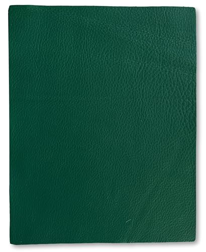 Natural Grain Cow Leather: 8.5'' x 11'' Pre Cut Leather Pieces (Kelly Green, 1 Piece) - color: Kelly Green, size: 1 Piece