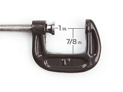 TEKTON Malleable Iron C-Clamp | 4009, Black, 1 Inch - size: 1 in.