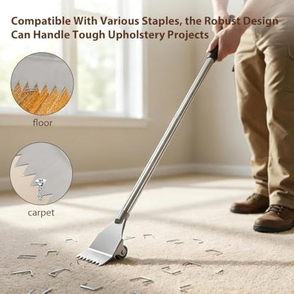 Heavy Duty Stand Up Carpet Staple Remover Tool, Floor Staple Remover Tool
