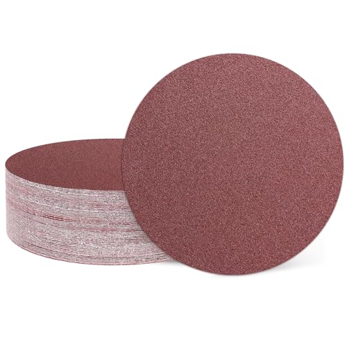 HARFINGTON 15 Pcs 5 Inch Sanding Disc 80 Grit Red Aluminum Oxide - size: 5 Inch(80 Grit)