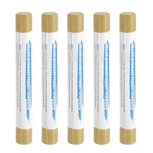 HARFINGTON 5pcs Wood Filler Sticks Wooden Wax Touch Up Furniture Repair Crayons for Scratch Hole Wood, Clay - color: Clay