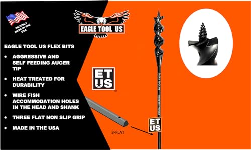 Eagle Tool US EA37518 Installer Drill Bit, Auger Style, 3/8" x 18" - size: 3/8 in., style: 18 in.