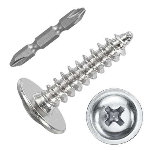 100pcs M2.3x10 Self Tapping Screws Carbon Steel Silver - size: M2.3x10