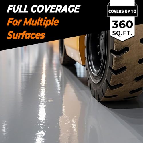 Medium Gray Floor Paint, 1 Gallon, Water-Based 1K Sealer