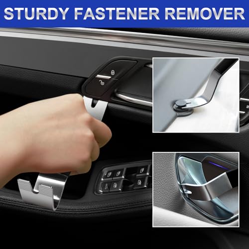 11Pcs AutoTrim Removal Tool Kit, Plastic & Metal Pry Tool Non-Scratch-Black - color: Black, size: 11 PCS
