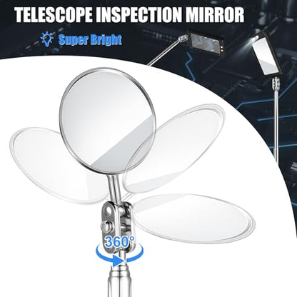 BBTO 4 Pcs LED Inspection Mirror - size: Various Sizes, style: Elegant Style