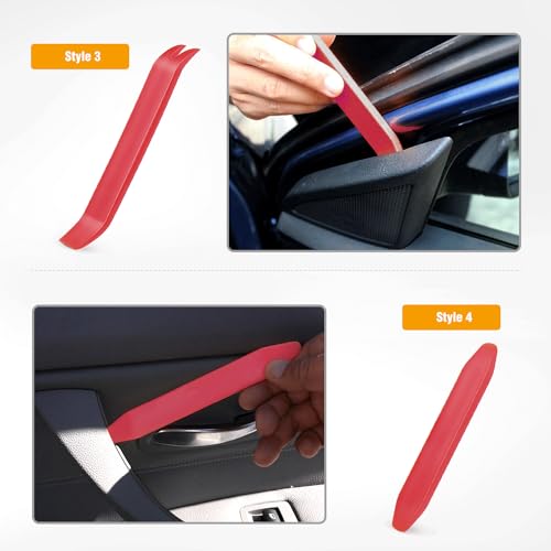 GOOACC Auto Trim Removal Tool Kit No-Scratch - color: 4PCS Trim Removal Tool Red