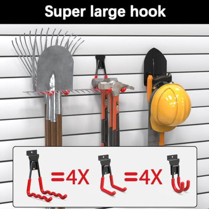 3-H Slatwall Hooks 10 Pack Heavy Duty Multi Sizes, Slatwall Accessories - color: Red, size: 10