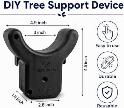 Tree Branch Support Pole & Crutch – Protect Limbs from Breaking (1-Pack) - color: Crutch & Post Set, size: 1-Pack