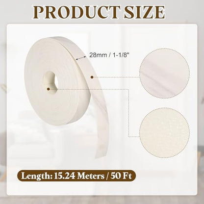 uxcell 1-1/8 Inchx50ft Wood Veneer Edge Banding Pre-Glued Flexible - size: 1-1/8 Inch x 50ft