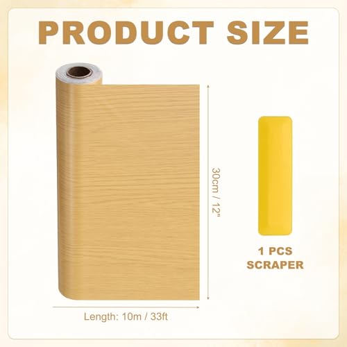 HARFINGTON Wood Grain Repair Tape 12" x33ft Self-Adhesive Repair Patch - color: Oak, size: 12" x 33ft