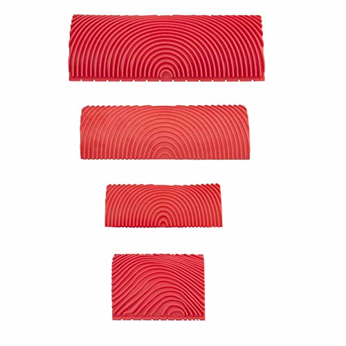 Wood Graining Tool 4Pcs Rubber Wood Pattern Painting Kit for Furniture