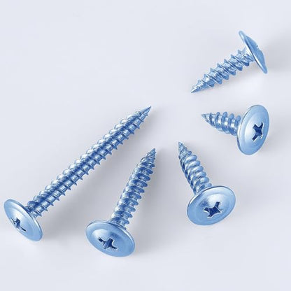 Wensilon（600 pcs）#6×1/2" Phillips Truss Head Wood Screws Galvanizing Quick Metal Self Tapping. - color: Silver, size: #6×1/2"
