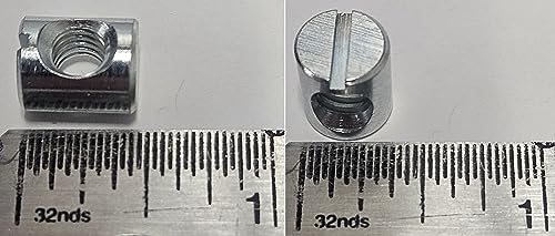 (12) Cross Dowels/Barrel Nuts - 1/4-20 12mm X 10mm Zinc-Plated CNC