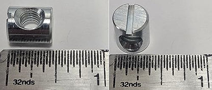 (12) Cross Dowels/Barrel Nuts - 1/4-20 12mm X 10mm Zinc-Plated CNC