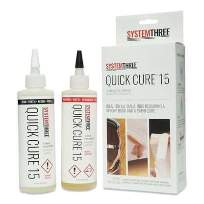 System Three Quick Cure 15 Epoxy Adhesive, 1 Pt Bottle Kit, Amber - size: 1 Pint