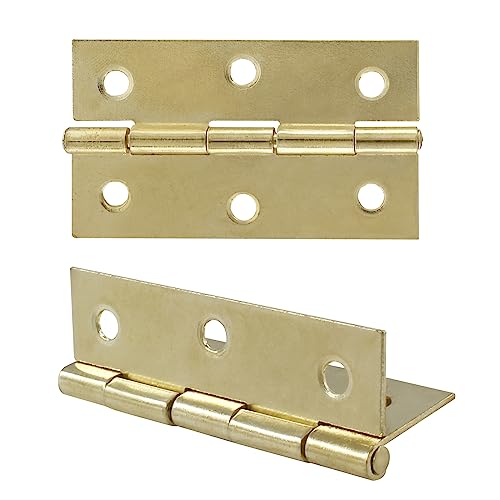 Murtenze 12 Pack 2.5 Inch Door Hinge, Gold - color: Gold, size: 2.5 Inch