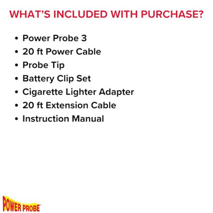 Power Probe 3 Circuit Tester Kit with Case & Accessories (PP319FTCRED) - color: Red