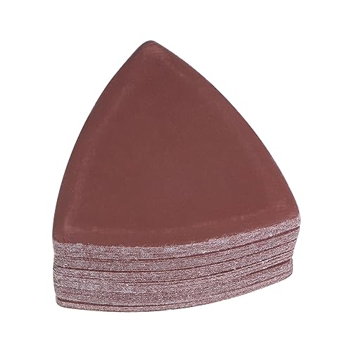 HARFINGTON 60pcs Triangular Hook & Loop Sandpapers 1500 Grits 3-1/8" Aluminum Oxide Sanding Pads Random Orbital Mouse Detail Sander Papers Oscillating Multi Tool Sheets - size: 1500 Grits