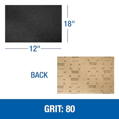 Mercer Industries 418080 Silicon Carbide 12" x 18" Floor Sanding Sheets, 80 Grit (20 pack) - color: Sheets, style: 80 Grit