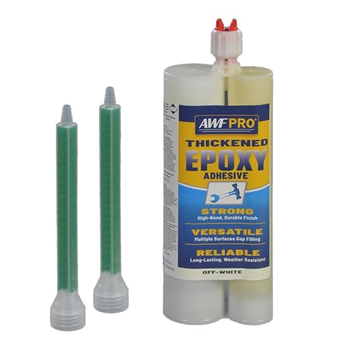 AWF-PRO (450 mL) Thickened, Non-Sag, Wood Repair Epoxy Adhesive for Rot Repair, Structural Bonding, Filling, & Sealing Wood, Fiberglass, Concrete, & More, Pack of 1 - size: 450 mL