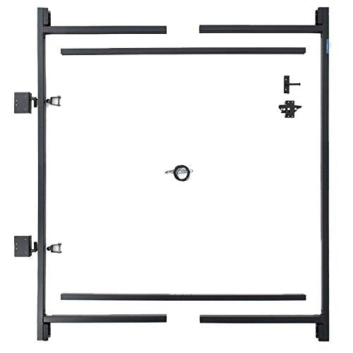 Adjust-A-Gate Wide Gate Frame Kit, Black, 60-96 in, 47 in Tall, 2-Pack - size: 60"-96" wide openings, 5'-6' high