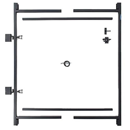 Adjust-A-Gate Wide Gate Frame Kit, Black, 60-96 in, 47 in Tall, 2-Pack - size: 60"-96" wide openings, 5'-6' high