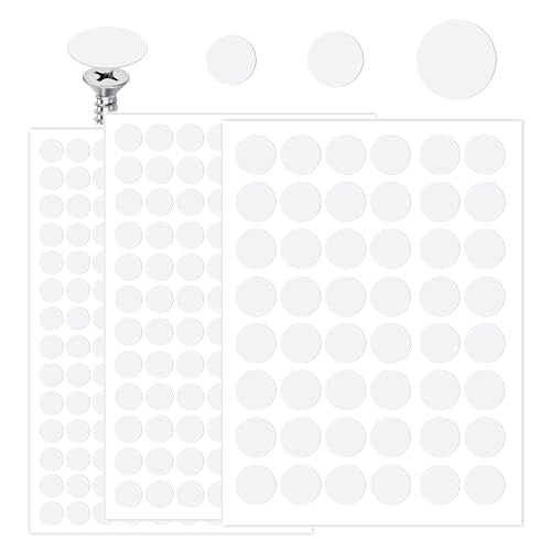 290Pcs Self-Adhesive Screw Hole Sticker, Non-Faded & Dustproof, PVC