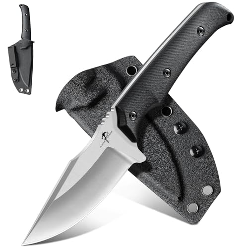 Purple Dragon Fixed Blade Knife - Full Tang Hunting Knife Black - size: 3.3 inch