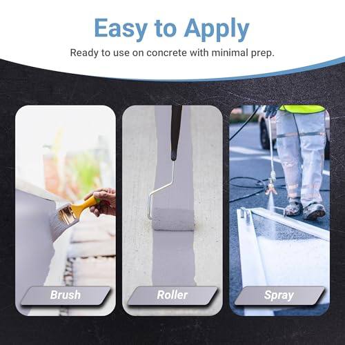 DuraGrade - Concrete Paint & Protective Floor Coating - Light Grey, 1Qt - color: Light Grey, size: 32 Fl Oz (Pack of 1)