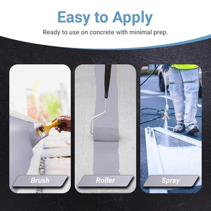 DuraGrade - Concrete Paint & Protective Floor Coating - Light Grey, 1Qt - color: Light Grey, size: 32 Fl Oz (Pack of 1)