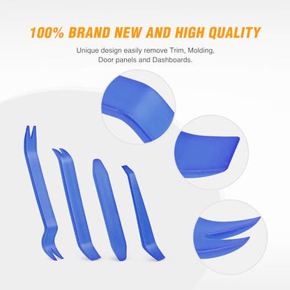 GOOACC Auto Trim Removal Tool Kit No-Scratch - color: 4PCS Trim Removal Tool Blue