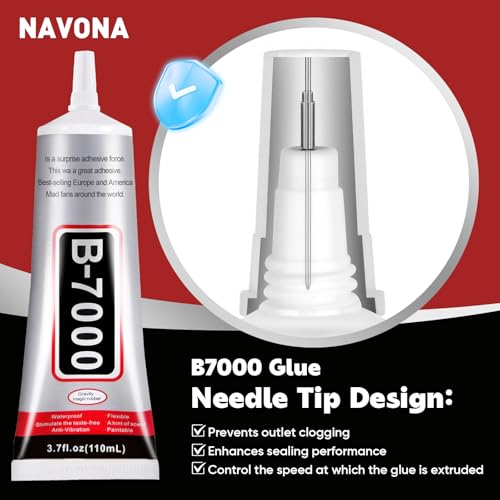 4 PCS 110ml B7000 Rhinestone Glue Clear, Bedazzling Glue for Craft, Jewelry